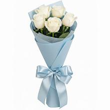 Букет 5 Белых роз Проуд в Коломне