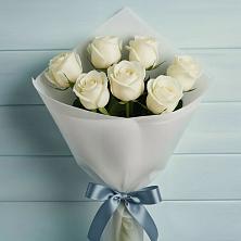 7 Белых роз Эдлесс Лав в Коломне Букет 7 Белых роз Эдлесс Лав в Коломне