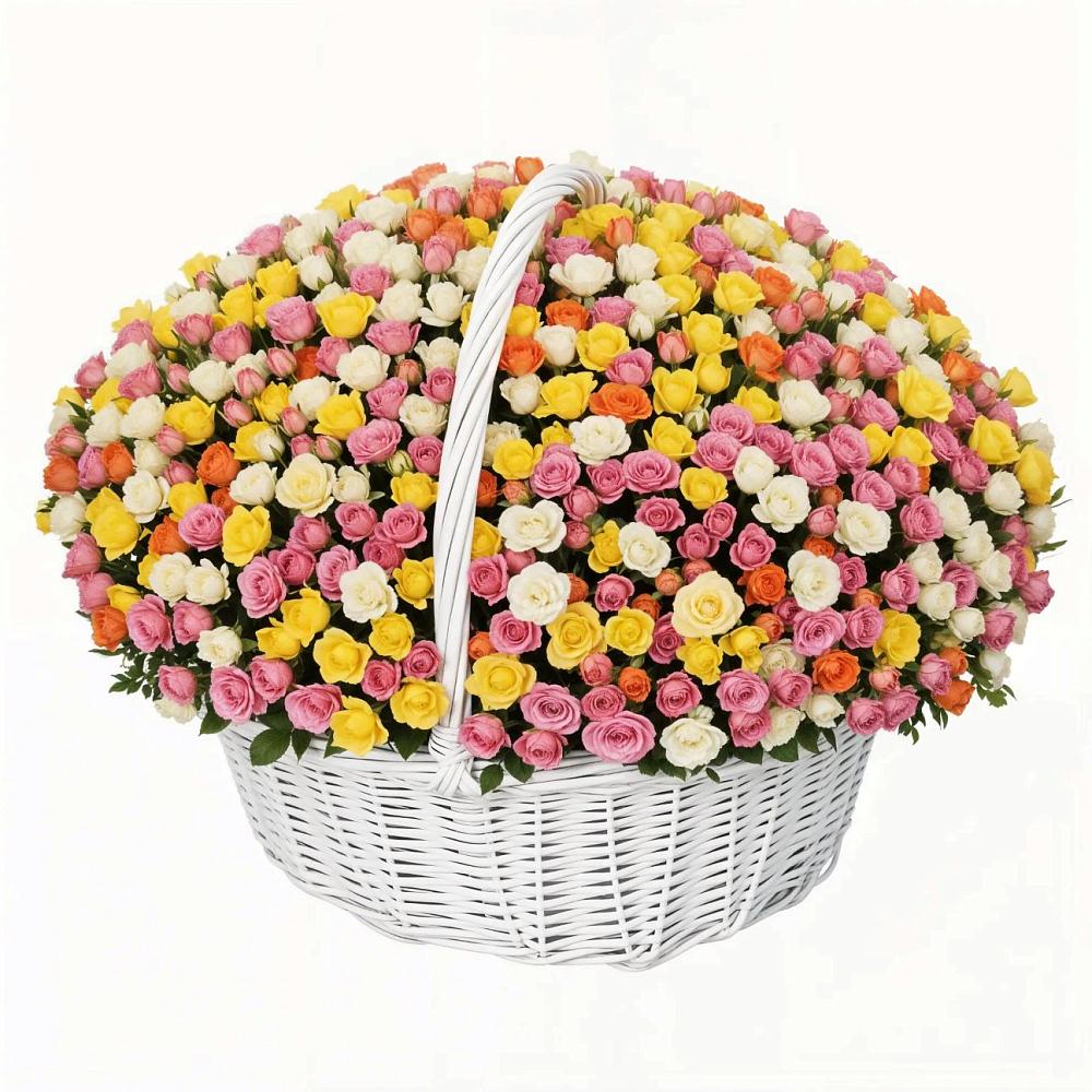 Премиум корзина Кустовых Роз в Коломне Премиум букет из: Розы в Коломне