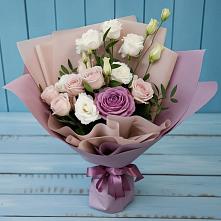 Букет цветов из:  Розы и Лизиантусы #REPLACE_PRED# Коломне