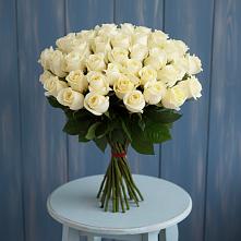Букет 51 Белая роза Эдлесс Лав в Коломне