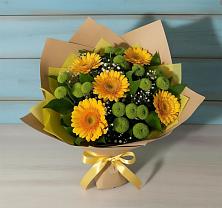 Букет цветов из:  Герберы и Хризантемы в Коломне