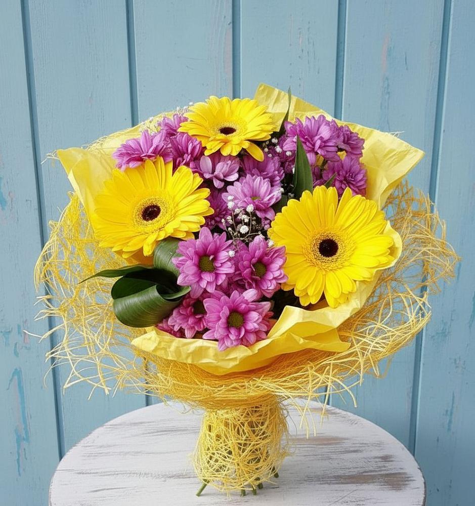 Букет цветов из: Хризантемы и Герберы в Коломне
