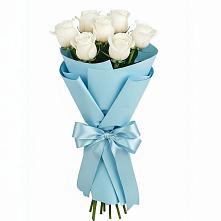 Букет 7 белых роз Проуд в Коломне