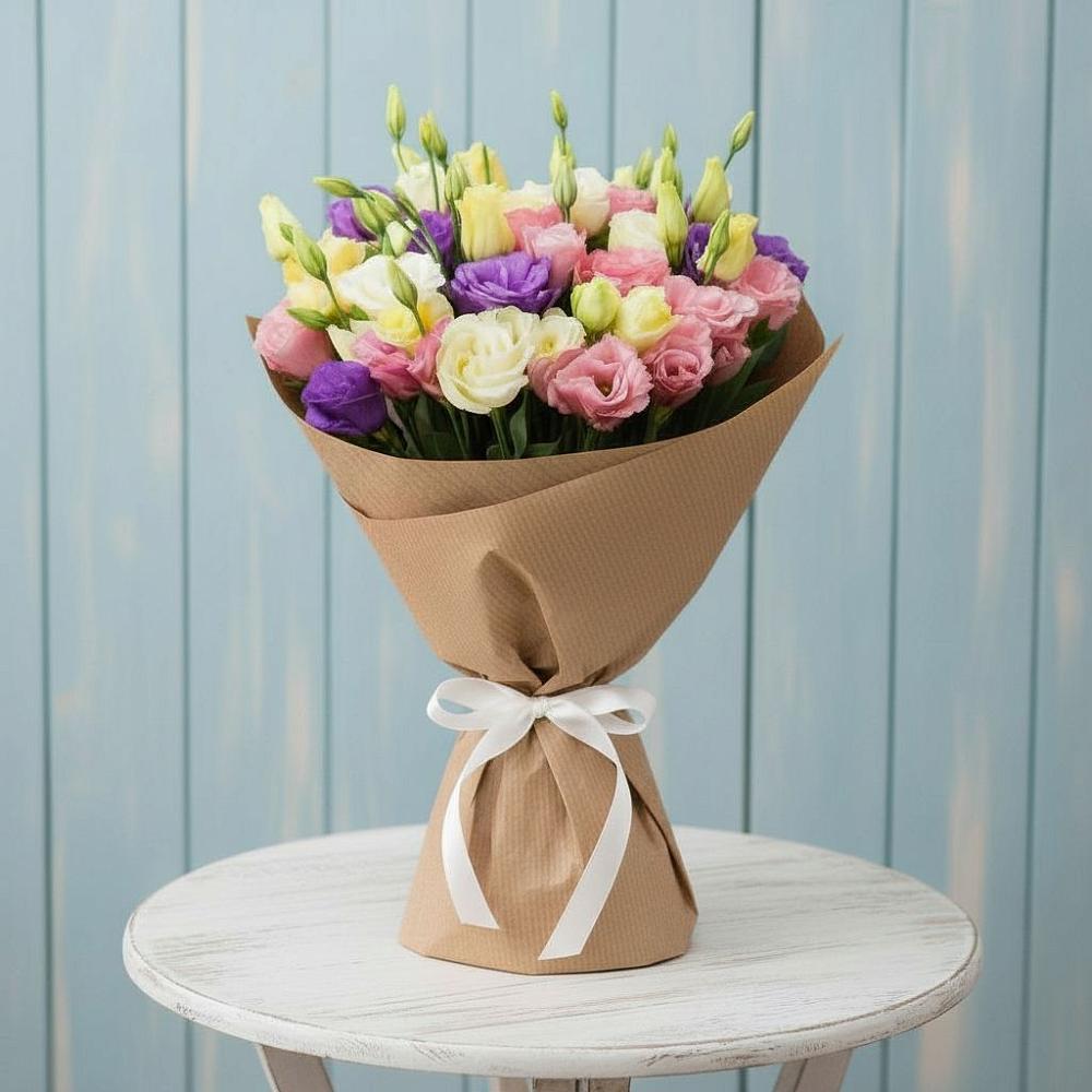 Букет Цветная эустома в Коломне Букет цветов из: Лизиантусы в Коломне