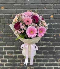 Букет цветов из:  Герберы и Хризантемы в Коломне