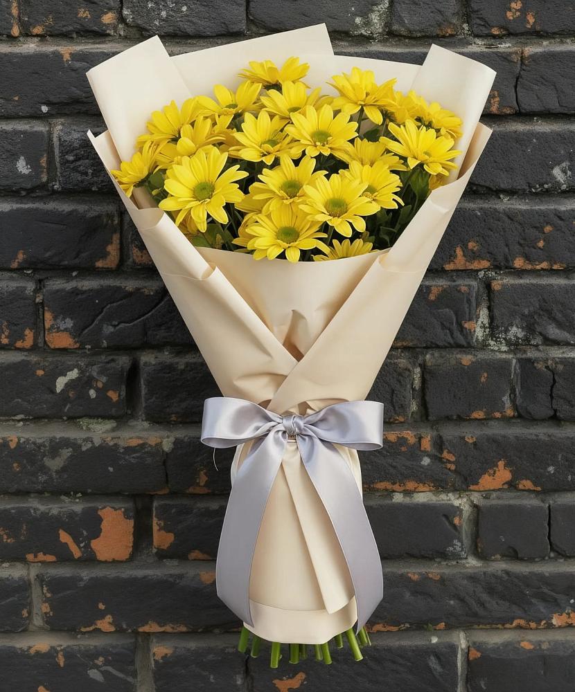Букет Желтое настроение в Коломне Букет цветов из: Хризантемы в Коломне