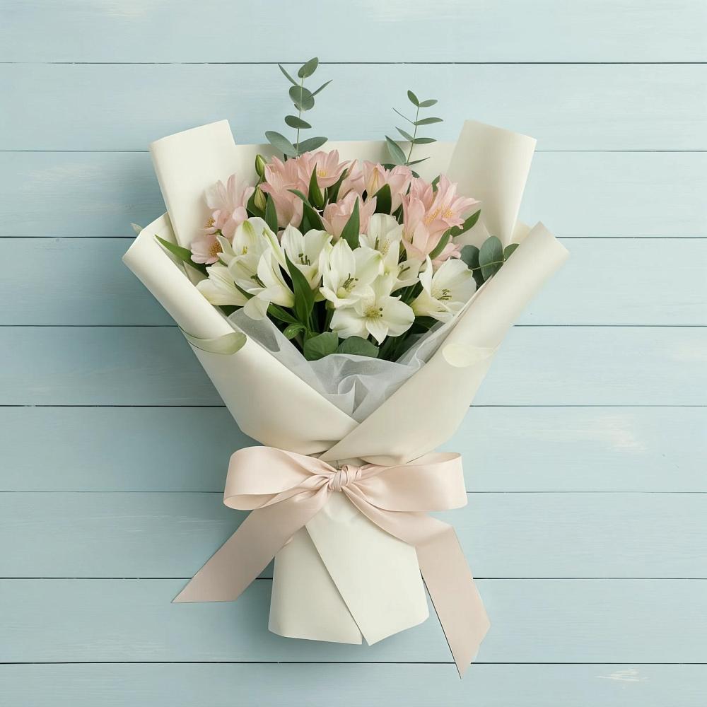 Букет Утренний поцелуй в Коломне Букет цветов из: Альстромерии в Коломне