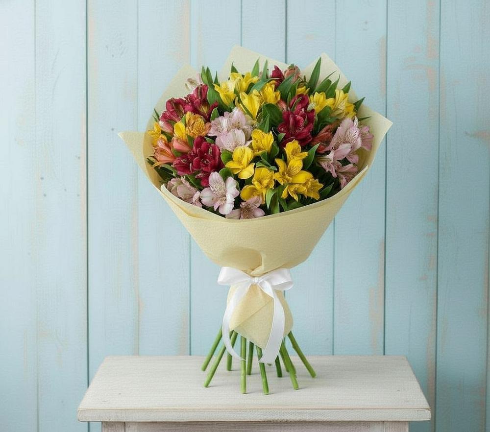 Букет Летние краски в Коломне Букет цветов из: Альстромерии в Коломне