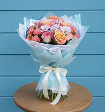 Букет цветов из:  Хризантемы и Розы в Коломне